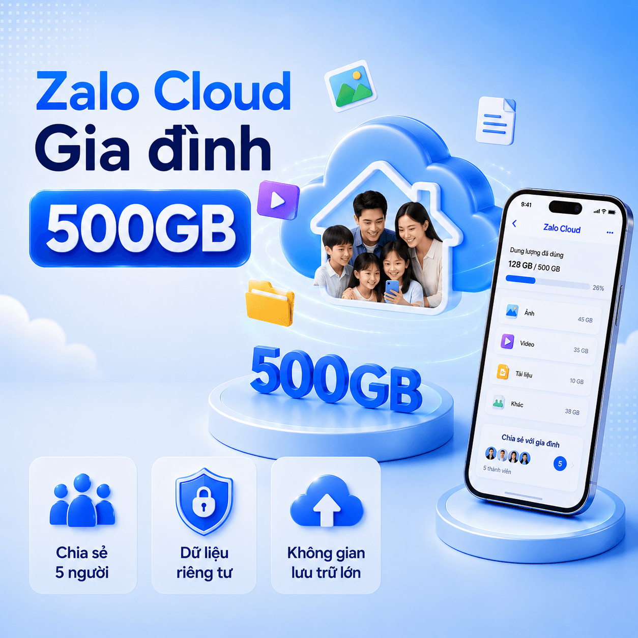 zCloud Gia Đình - 500GB