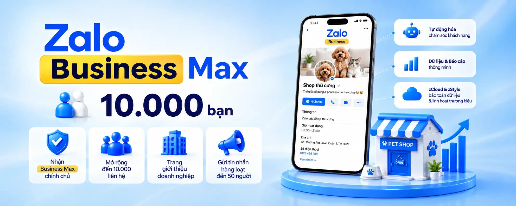 Zalo Business Max - 10.000 Bạn