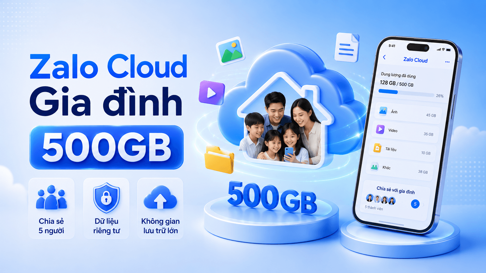 zCloud Gia Đình - 500GB